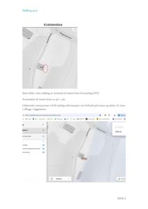 Bildet viser en digital kartvisning (Google Maps) med en markert tomt og målt avstand til marin leire.