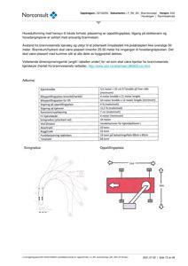 Teknisk detaljtegning som viser dimensjoneringsmål for adkomst, kjørebredde, biloppstillingsplass og svingradius for brannvesenet.