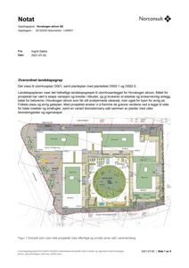 Situasjonsplan som viser hele prosjektet med offentlige og private soner, inkludert plassering av bygninger (BYGG A, B, C) og utendørsarealer.