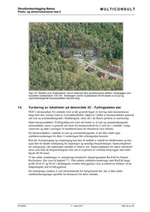 Et skredfarekart som viser et luftfoto av et område med hus og skog, med markerte skredfareområder.