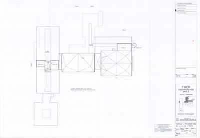 Etasjeplan (tauplan) som viser romfordeling og tekniske rom for Eiker Videregående Skole.