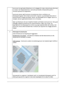 Kart som viser eiendomsgrenser, nabotomt og matrikkeldata for en byggesak.