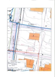 Situasjonsplan som viser tomtens beliggenhet i forhold til vei (Myrvegen), nabotomter, og eiendomsgranser.