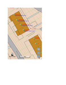 Kartvisning av Andreas Nilsens vei med eiendomsnummer og bygningssilhuetter