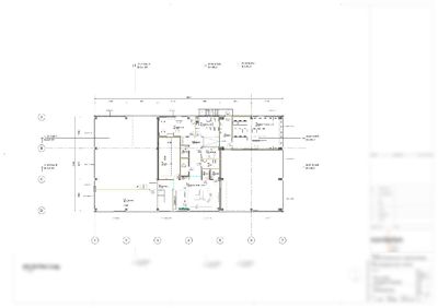 Etasjeplan (2. etasje) for en bolig, som viser romfordeling, vegger, dører og trapp.