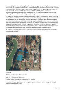 Et situasjonskart eller tomtetekart som viser eiendomsinndeling (6/1, 6/2, 6/49, 6/57), bebyggelse, en blå strek som markerer våtmark og et blått felt som viser fylingsfot med svak helling.