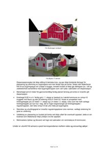 Bildet viser to 3D-modeller (renderinger) av en planlagt bygning sett fra ulike vinkler, med tilhørende tekstbeskrivelse av dispensasjonssaken.
