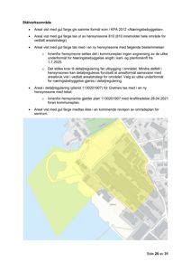 Kart over Stålverksområdet med overlagte hensynssoner (gul og lysgrønn farge) og tekstbeskrivelser av planreguleringer.