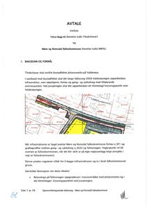 Bildet viser en situasjonsplan (tomtekart) som illustrerer plasseringen av infrastruktur, veier og bygninger i et område ved Valdørevægen. Planen inneholder også høydemålinger (konturer) og fargekodet informasjon om ulike soner.
