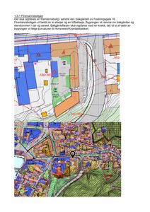 Situasjonsplan som viser eiendomsforhold, bygningens plassering i forhold til naboeiendommer, og topografi.