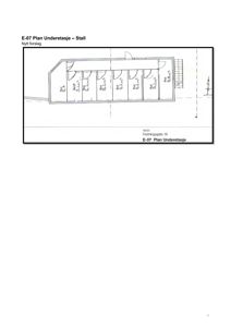 Etasjeplan for en underetasje (stall) med romfordeling og mål.