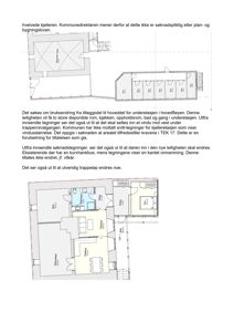 Bildet viser to etasjeplaner (hvelvede kjelleren og underetasjen) med romfordeling og innvendige mål.