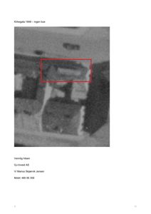 Et flyfoto eller kartutsnitt som viser en bygning eller eiendom, merket 'Kirkegata 1948'.