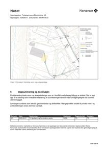Situasjonsplan eller kart som viser et forslag til vann- og avløpsanlegg med topografi og infrastruktur.