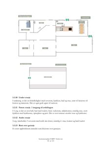 Bildet viser etasjeplaner (under etasje, 1. etasje, 2. etasje og rom over garasje) med romfordeling og innredning.