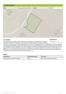 Et kart over et område med en markert polygon (grønn) som representerer løsmasser, basert på geologiske data.