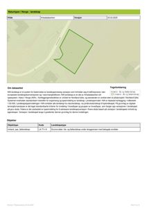 Et kart som viser et område med en grønn polygon (innland_åss_fjellandskap) og en del av en vei.