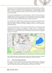 Kart som viser et geografisk område med bekker, vassdrag og eiendomsgrenser.