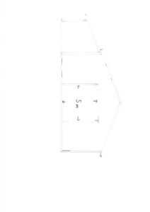 En håndtegnet etasjeplan eller romfordeling med målinger og rominndelinger.