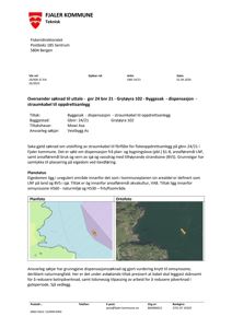 Bildet viser to kart (planfoto og ortofoto) som illustrerer byggefeltet og nabolaget.