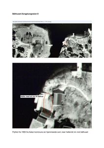 Flyfoto fra 1995 som viser et båt- og helleanlegg ved Kongelungveien 9.