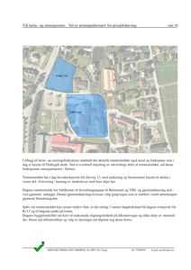 Flyfoto av et område med to markerte tomteområder (3 465,7 m² og 7 641,4 m²) og omgivende infrastruktur.