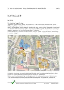 Situasjonsplan som viser tomtens utforming, eksisterende og nye bygninger, parkeringsplasser og veier for Vik helse- og omsorgssenter.