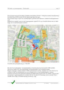 Fotografi av et eksisterende eller planlagt prosjekt (Vik helse- og omsorgssenter) som viser bygningenes plassering, veier og omgivelser.