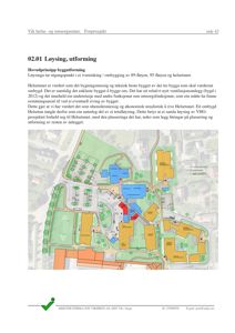 Situasjonsplan som viser plassering av eksisterende og nye bygninger (Helsetunet, VHO, parkeringsplasser) i forhold til hverandre og omgivelsene.