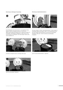 Fotografier som viser montering av luftslanger og kjemikaliebeholder i et styringskap.