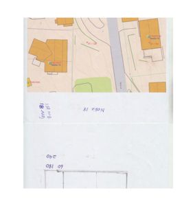 Situasjonsplan som viser tomtens beliggenhet i forhold til naboer, veg (Neslia) og eiendomsnummer (Gnr 81 Bnr 151).