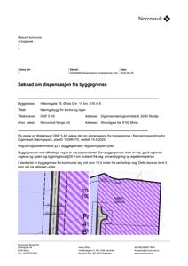 Situasjonsplan som viser byggegrense, veg og tomtsgrenser for et prosjekt i Håkonsgata 78.