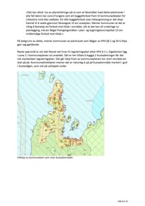 Et utklipp fra et kommuneplan-kart som viser et område med bygningsfelt (gult) og arealplanlegging (grønt og blått).