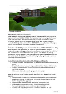 3D-visualisering (rendering) av et hus på en skråning, med tekst som identifiserer det som et utklipp fra en 3D-teikning.