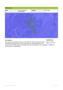 Et kart som viser marin grense (høyeste havnivå etter siste istid) over et område med eksisterende bebyggelse.