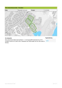 Et kart som viser flomaktshetsområder i Nesodden kommune, basert på laserrskanning.