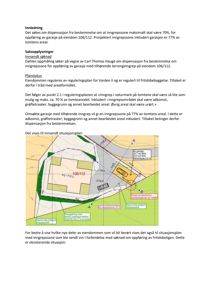 Situasjonsplan som viser eiendommen 106/112, ny garasje, innretningsareal, og innretningsprosent (70%).