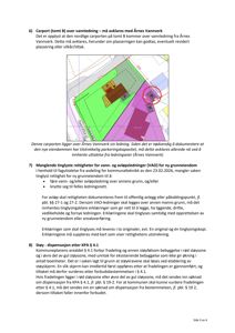Situasjonsplan som viser tomt B med bygninger (P1, P2, P3) og en markert carport (tomt B) som ligger over vannledning.