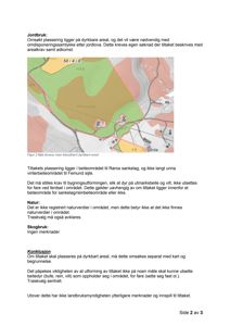 Et kart som viser et jordbruksareal med overlagte zoner (f.eks. dyrkbart areal, beiteområder) og plassering av en bygning.