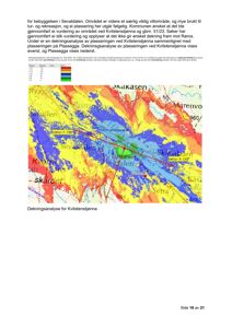 Kart som viser et geografisk område (Svattdalen) med overlagte fargekart for dekningsanalyse og markerte sektorer.
