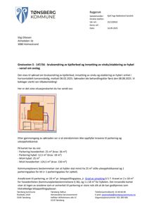 Situasjonskart som viser eiendommen med overlagte arealer for parkering og uteoppholdsareal.