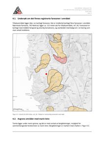 Kart over faresoner og marin leire i området rundt Vebbyveien 131.