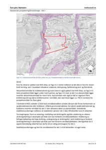 Kart over prosjektområdet med overlag av skredkart (NVE Atlas) og markering av aktsomhetsområder.