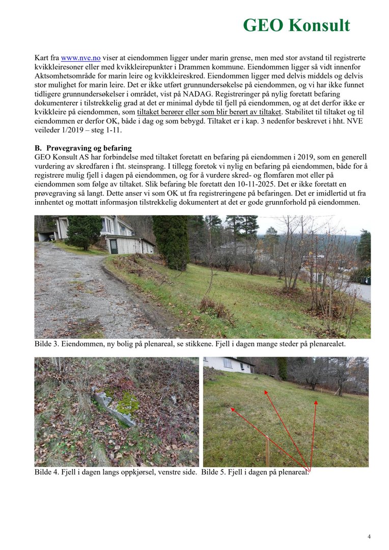 Fotografier av eiendom med fjell og planareal, inkludert tekster og beskrivelser.