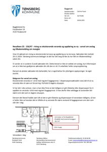 Etasjeplan (verandaen i dag) med angitte mål og forhold til fasade.