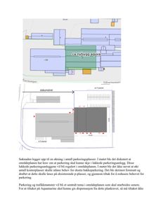 Bildet viser to tegninger som illustrerer parkeringsløsninger og byggeplasseringer i forhold til veier (Adkomstvei, Stålverksvegen).