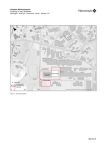 Situasjonsplan som viser bygningenes plassering på tomten, omgivelsene, veier og eksisterende/nytt verksted.