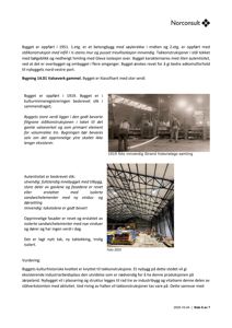 Fotografier av en industribygning (Valseverk) fra 1919 og 2025, inkludert interiør og takkonstruksjon.