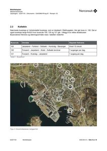 Flyfoto eller satellittbilde av et område med markerte bussholdeplasser.