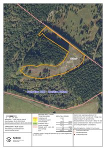 Et gardskart (NIBIO) som viser markslagsinndeling, arealtall og eiendomsdata for eiendom 4639-25/3/0.